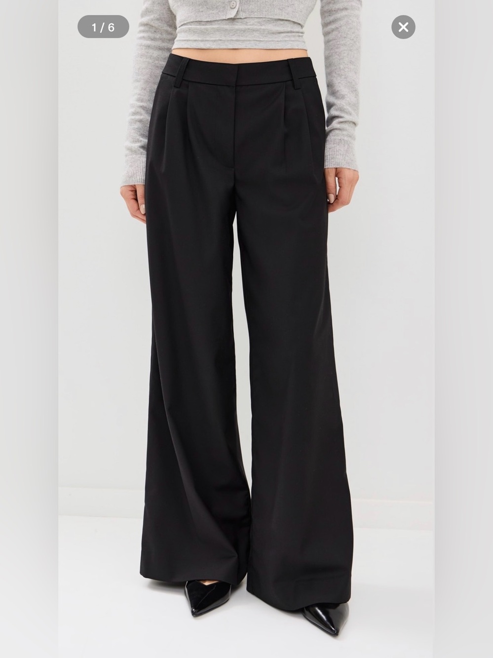 NWT- Joe's Jeans The Dani Wide Leg Trousers, Black, size 6